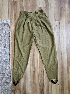 Vintage Inclinations Made In USA Pleated Trousers With Stirrups